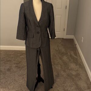 Gray Women's Blazer and Pants Suit